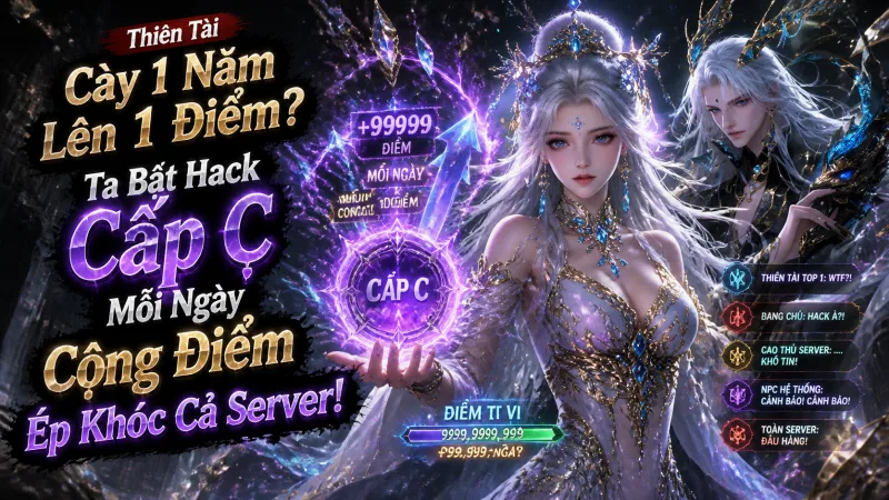 [FULL -423] Thiên Tài Cày 1 Năm Lên 1 Điểm? Ta Bật Hack Cấp C Mỗi Ngày Cổng Điểm Ép Khóc Cả Server!
