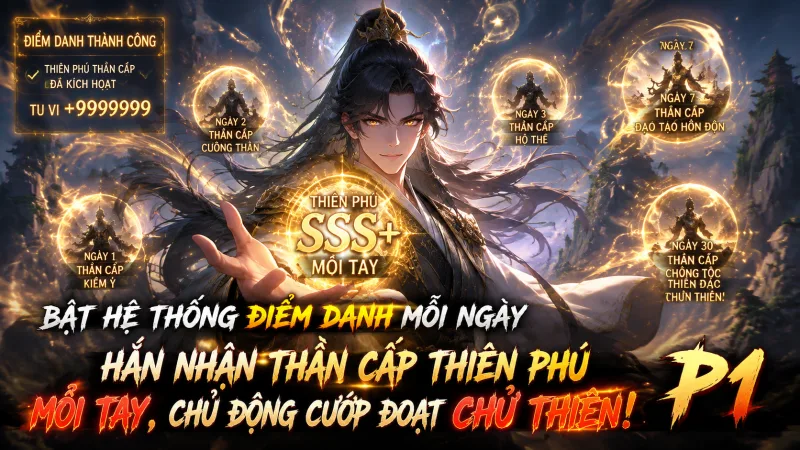 [FULL -543] Bật Hệ Thống Điểm Danh Mỗi Ngày Hắn Nhận Thần Cấp Thiên Phú Mỏi Tay, Chủ Động Cướp Đoạt Chư Thiên!