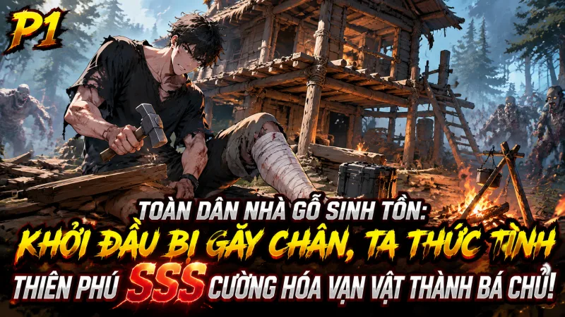 [TRỌN BỘ -926] Toàn Dân Nhà Gỗ: Sinh Tồn Khởi Đầu Bị Gãy Chân, Ta Thức Tỉnh Thiên Phú SSS Cường Hóa Vạn Vật Thành Bá Chủ!