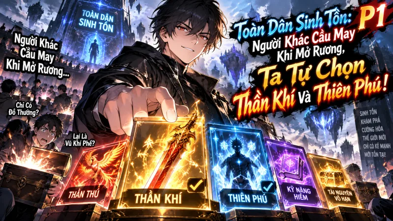 [TRỌN BỘ -586] Toàn Dân Sinh Tồn: Người Khác Cầu May Khi Mở Rương, Ta Tự Chọn Thần Khí Và Thiên Phú!