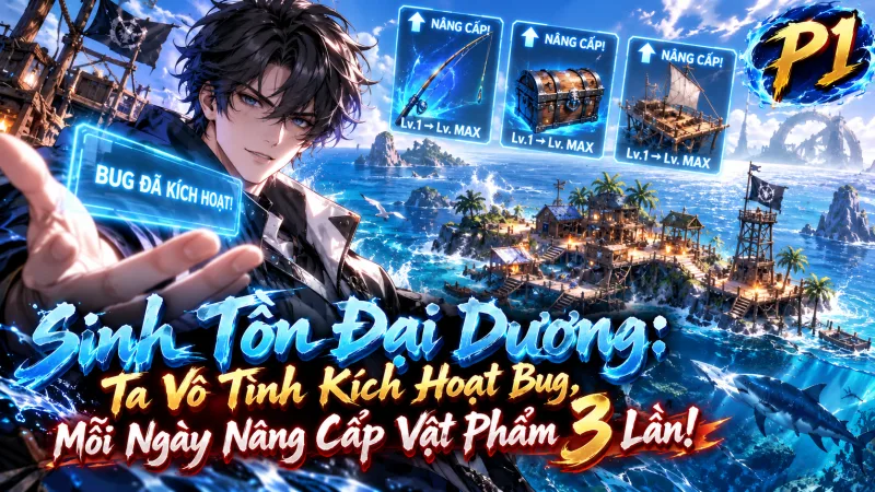 [TRỌN BỘ -727] Sinh Tồn Đại Dương: Ta Vô Tình Kích Hoạt Bug, Mỗi Ngày Nâng Cấp Vật Phẩm 3 Lần!