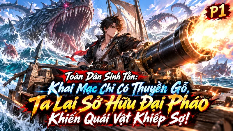 [TRỌN BỘ -610] Toàn Dân Sinh Tồn: Khai Mạc Chỉ Có Thuyền Gỗ, Ta Lại Sở Hữu Đại Pháo Khiến Quái Vật Khiếp Sợ!